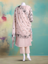 Embroidered Chanderi Kurta With Pant & Dupatta